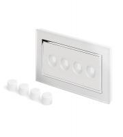 Retrotouch Crystal 4G LED Dimmer Plate (White CT)